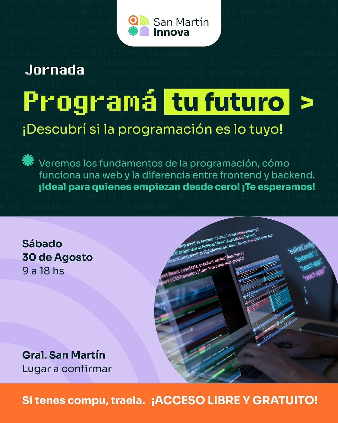 Afiche del workshop Programá tu futuro